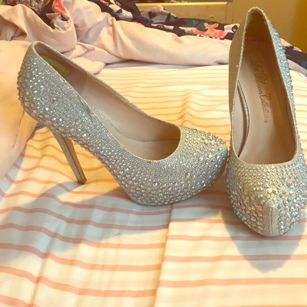Sliver pumps high Heels